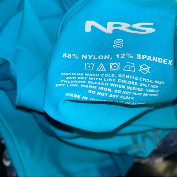 NRS Women's S/S H2Core Rashguard swim ocean blue size small S top shirt - Picture 4 of 4